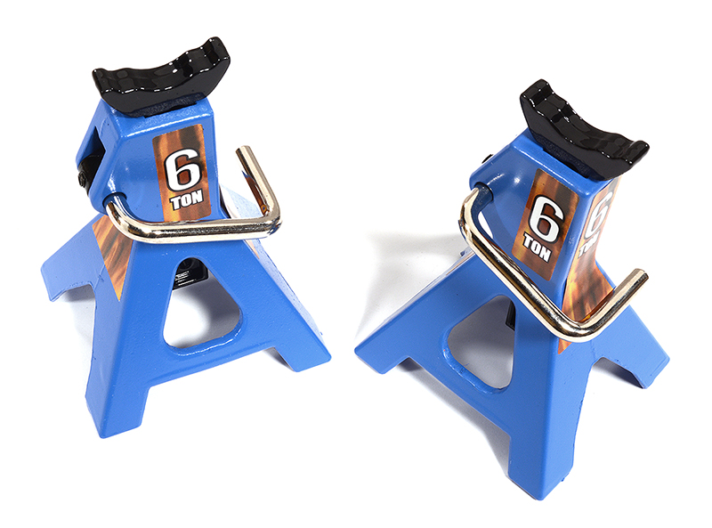 Realistic Model 6 Ton Jack Stands (2) for 1/10, 1/8 Scale & Rock Crawler