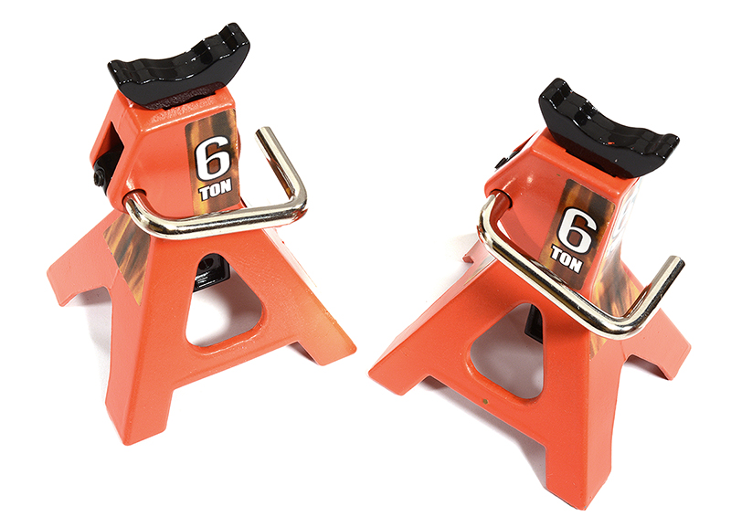Realistic Model 6 Ton Jack Stands (2) for 1/10, 1/8 Scale & Rock Crawler
