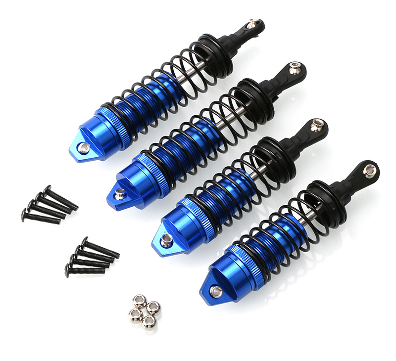 Blue Alloy Machined Shock Set for Traxxas 1/10 Slash 2WD - 4 Pack 3760A 3762A
