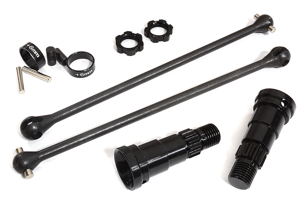 Universal Drive Shafts w/ +6mm Ext. Stub Axles (2) for TRX 8S X-Maxx 4X4 7750X