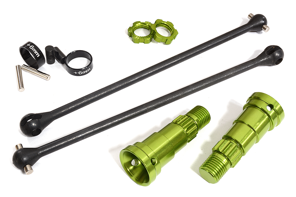 Universal Drive Shafts w/ +6mm Ext. Stub Axles (2) for TRX 8S X-Maxx 4X4 7750X