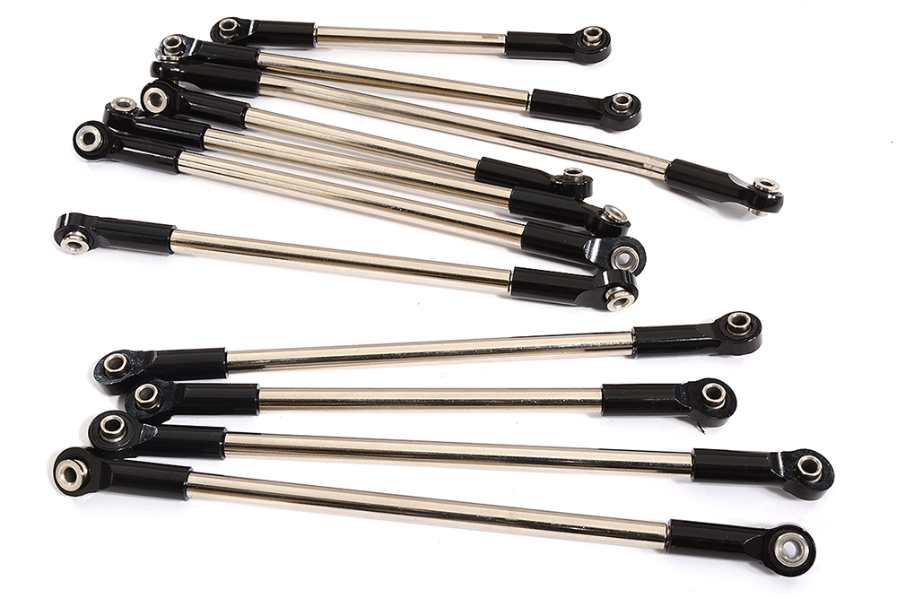 Black Billet Machined Linkage (11) Set for Element RC 1/10 Scale Enduro Sendero