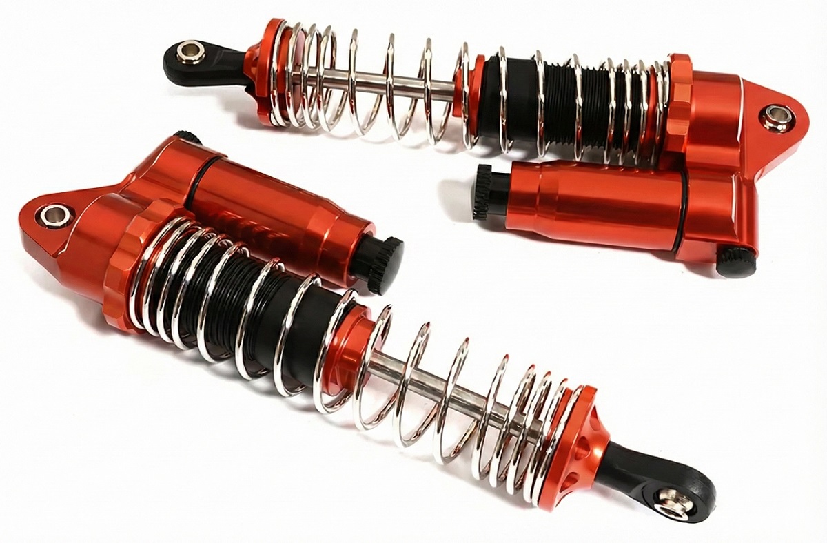 Alloy 100mm Type Piggyback Shock (2) w/ Rebound Adjust for 1/10 Scale Crawler