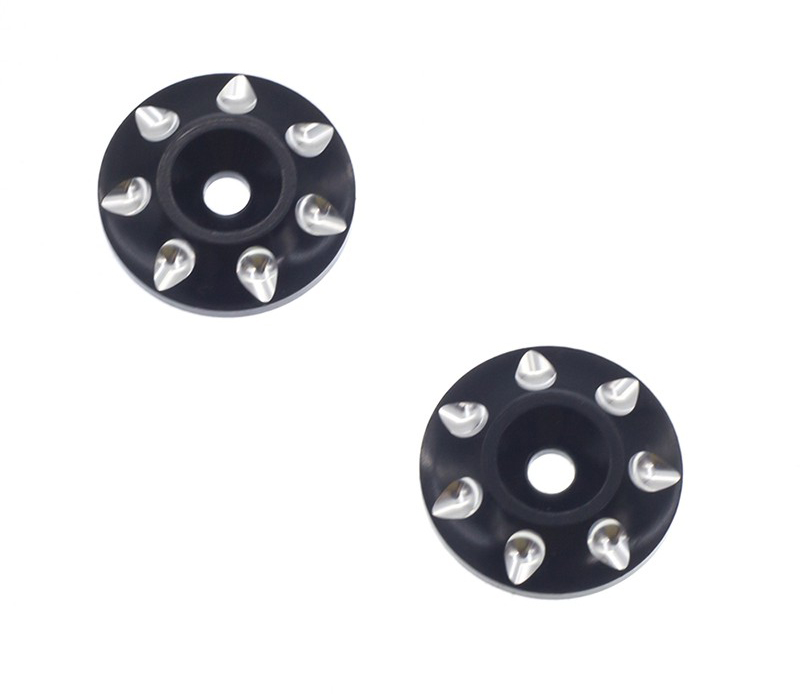Aluminum Wing Mount Buttons for 1/8 Scale Buggy in Black Color Upgrade