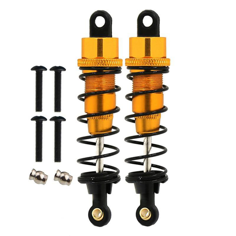 C30971GOLD Billet Machined Shock Set (2) for Tamiya Scale Off-Road CC01 (L=74mm) - Image 1