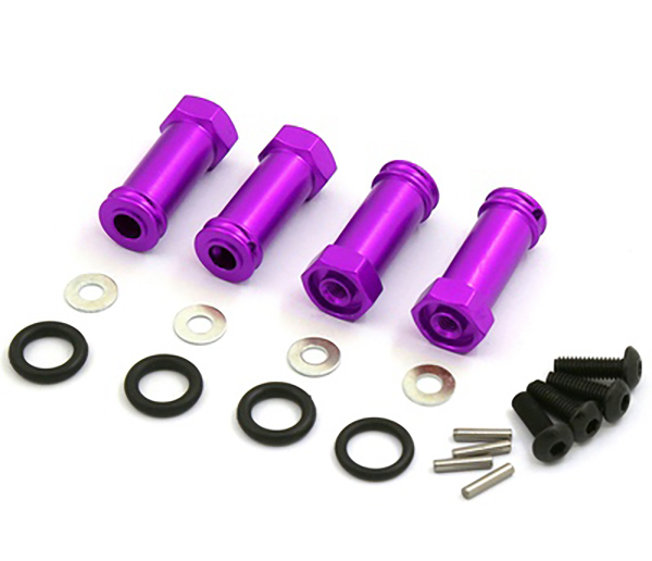 C31025PURPLE Alloy 12mm Hex Wheel Hub +30mm (4) for 1/10 Slash 4X4 & Stampede 4X4 - Image 1