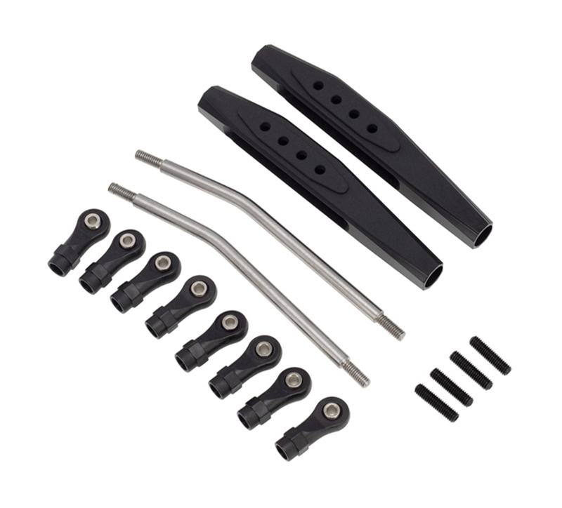 C31038BLACK Short Wheelbase Conversion -16mm Rear Links Set for Axial 1/10 Yeti, RR10 & SMT - Image 1