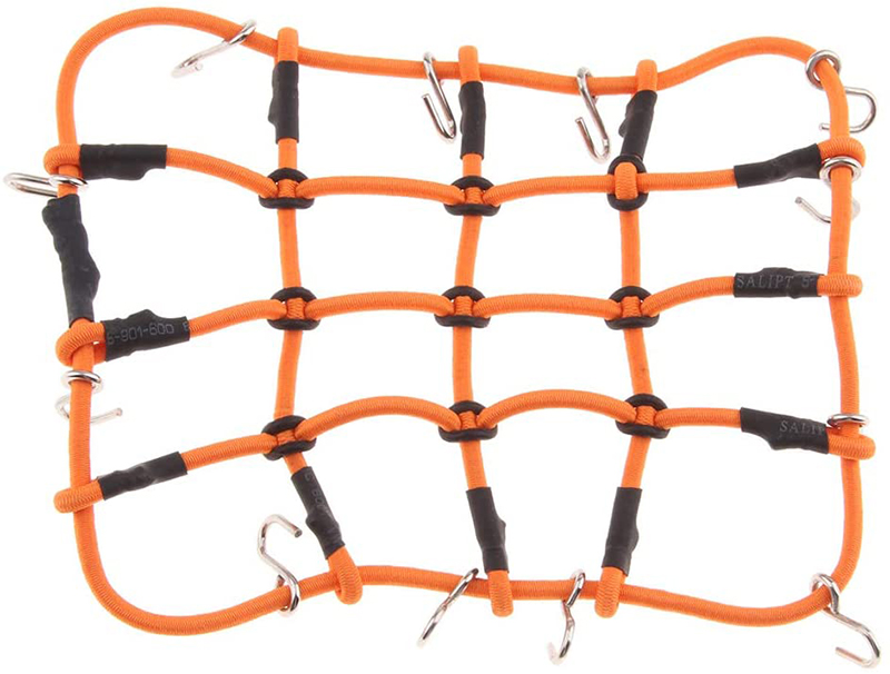 C31097ORANGE Realistic Nylon Cargo Net 140x100mm for 1/10 Scale Crawler - Image 1