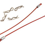 Secured Body Clip (4) with 80mm Retainer Link for 1/16 & 1/10 RC