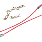 Secured Body Clip (4) with 100mm Retainer Link for 1/16 & 1/10 RC