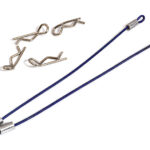 Secured Body Clip (4) with 120mm Retainer Link for 1/16 & 1/10 RC