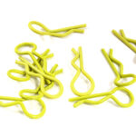 Color Bent-Up Body Clips (10) for 1/10 RC Cars & Trucks (LxW=23x9mm)