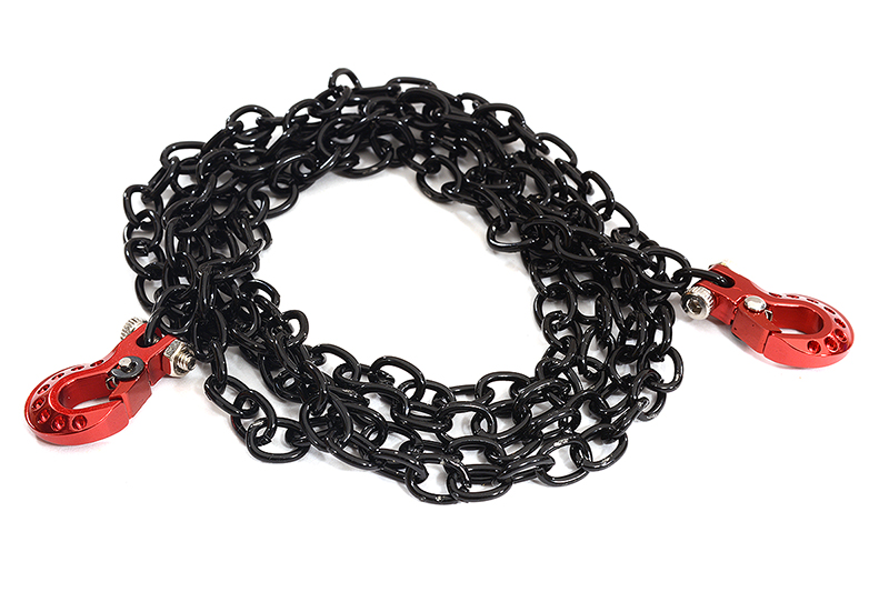 C31179 Realistic 1/10 Scale Metal Drag Chain w/ Tow Hooks for Off-Road Crawler - Image 1