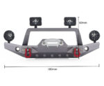 Realistic Front Alloy Bumper w/ LED for Traxxas TRX-4 w/ 43mm Mount - Image 2