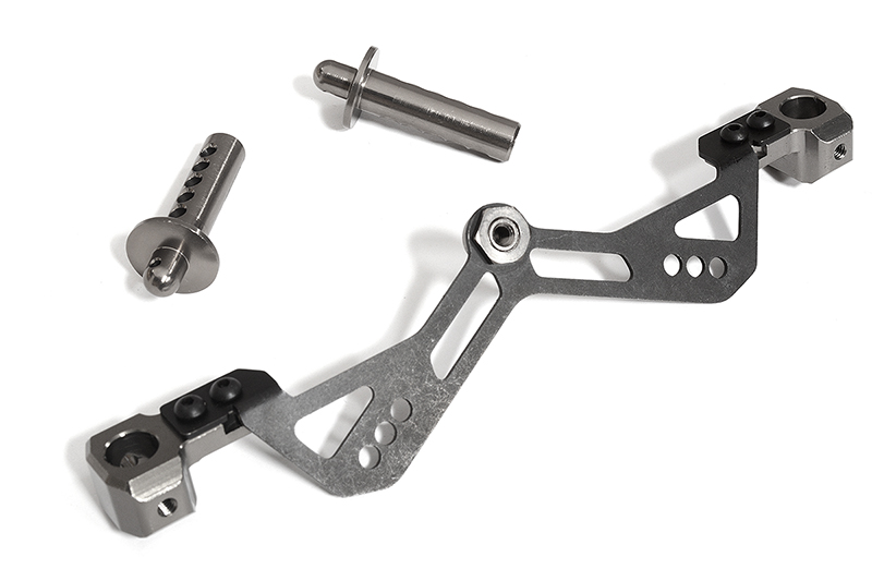 C31306GREY Billet Machined Front Body Mount Set for Team Associated DR10 Drag Race Car RTR - Image 1