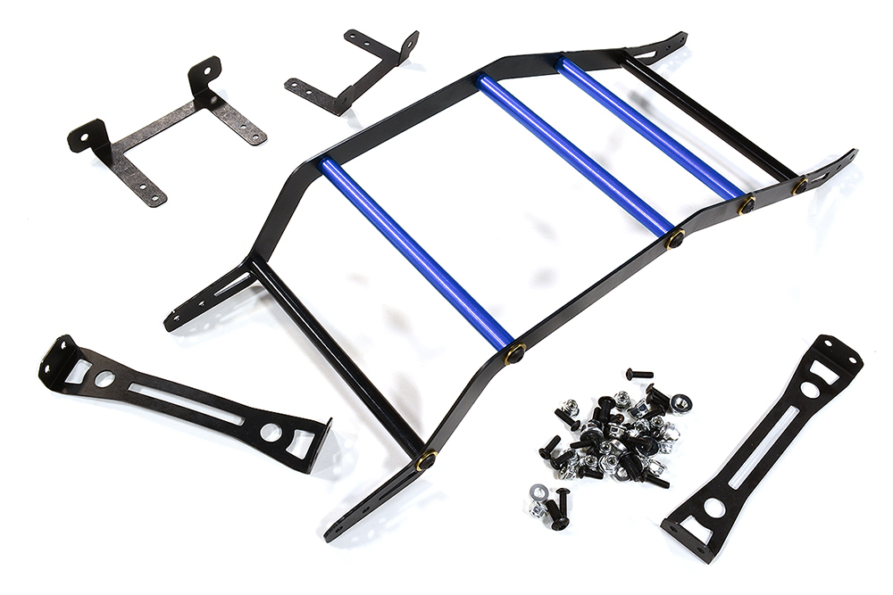C31325BLUE Alloy Exo-Skeleton Body Roll Cage Kit for Arrma 1/8 Outcast 6S BLX AR406086 - Image 1