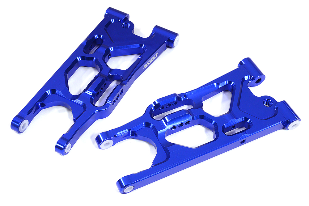 C31333BLUE Billet Machined Rear Lower Arms for Losi 1/10 Lasernut U4 4WD Brushless RTR - Image 1