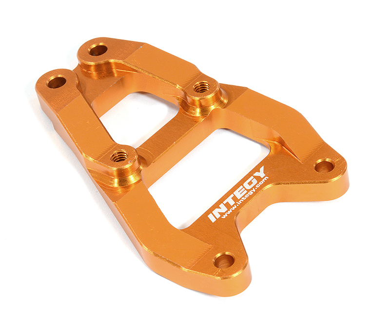 C31335ORANGE Billet Machined Front Bumper Upper Support Brace for Losi 1/10 Lasernut U4 4WD - Image 1