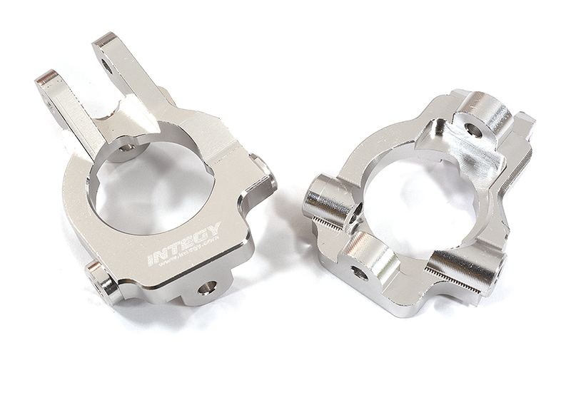 C31338SILVER Billet Machined Caster Blocks for Losi 1/10 Lasernut U4 4WD Brushless RTR - Image 1