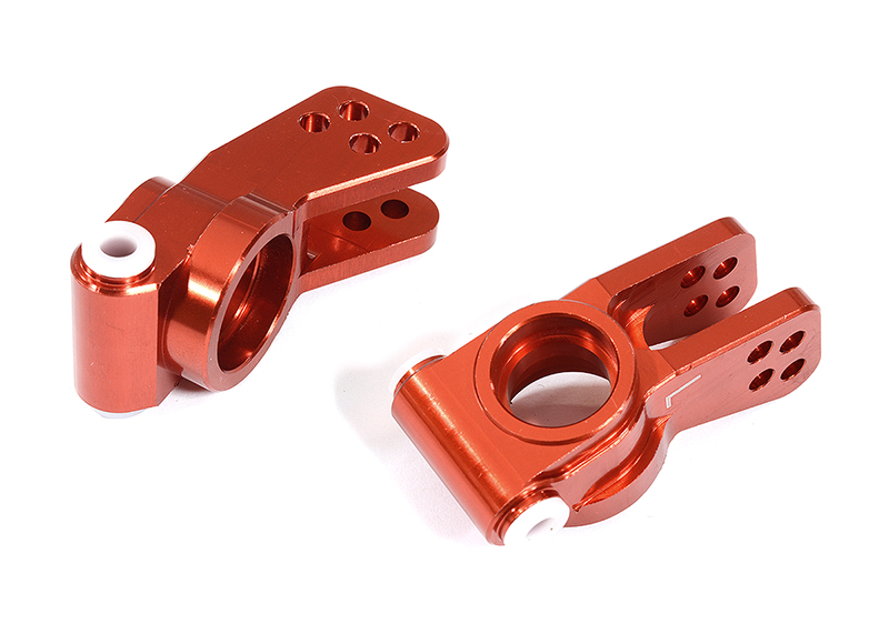C31340RED Billet Machined Rear Hub Carriers for Losi 1/10 Lasernut U4 4WD Brushless RTR - Image 1