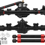 Complete F&R Axle Assembly w/ Diff, Shafts & Wheel Hex for Axial 1/10 SCX10 II