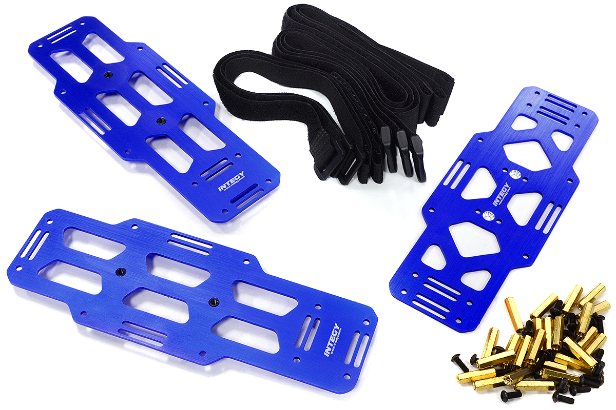 C31628BLUE Billet Machined Battery Plates for Axial SCX6 Crawler 251007 - Image 1