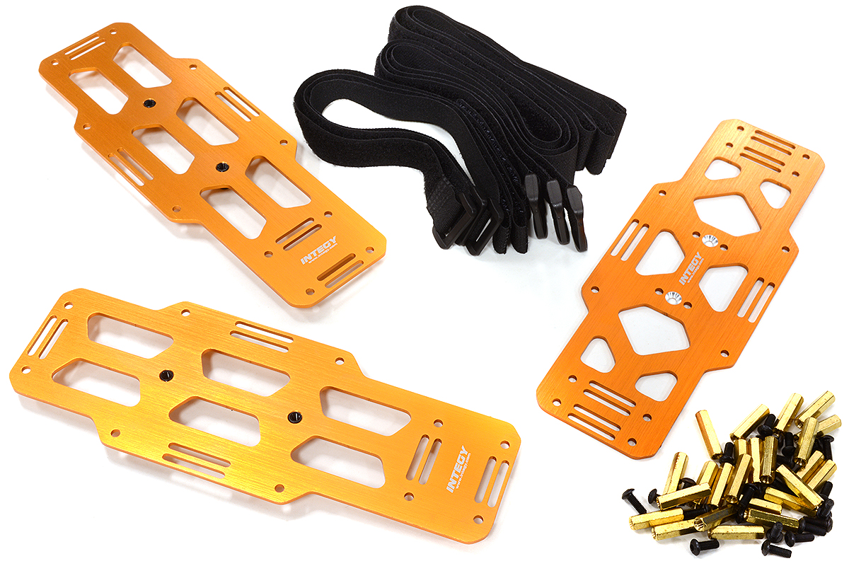 C31628ORANGE Billet Machined Orange Battery Plates for Axial SCX6 Crawler 251007 - Image 1