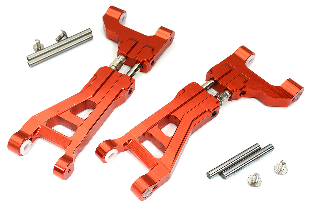 C31637RED Billet Machined Upper Suspension Arms for Traxxas 1/10 Maxx V2 w/ WideMaxx 8998 - Image 1