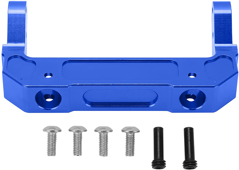 C31693BLUE Alloy Machined Front Bumper Mount for Axial SCX6 251008 - Image 1