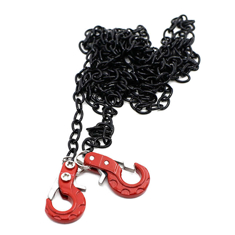 C31722RED Realistic 1/10 Size Drag Chain & Tow Hooks for 1/10 Scale Off-Road Crawler - Image 1