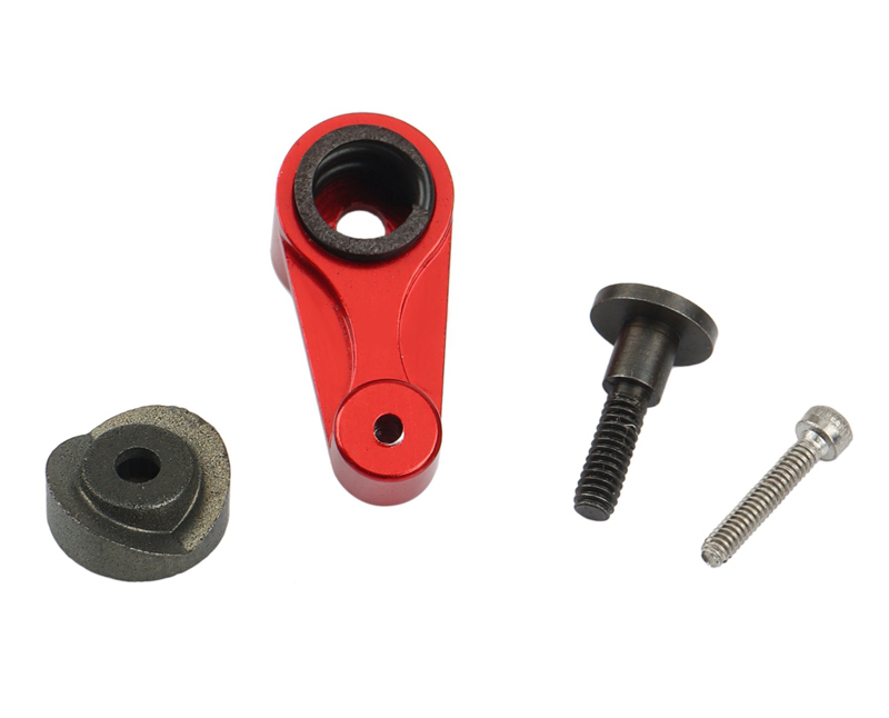 C31797RED Alloy Steering Servo Horn for Axial 1/24 SCX24 Rock Crawler - Image 1