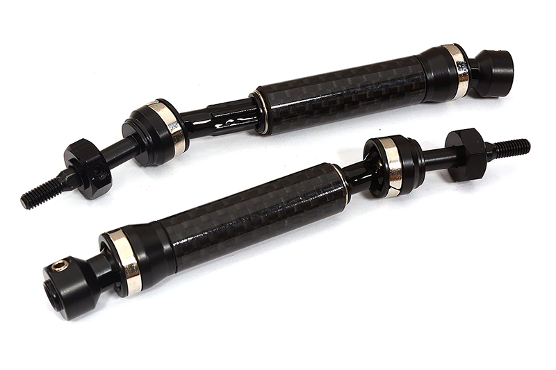 C31818CARBON Dual Joint Telescopic Rear Drive Shafts for 1/10 Stampede 4X4 & Slash 4X4 6852X - Image 1