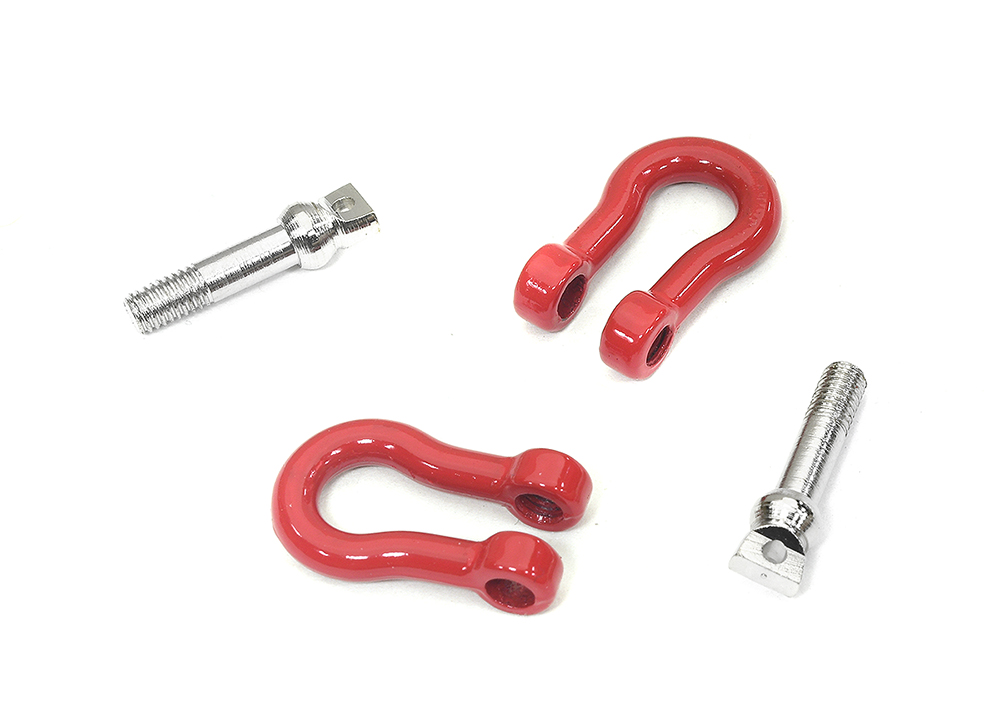 C31902RED Realistic 1/10 Bow Shackle for Off-Road Trail Rock Crawling - Image 1
