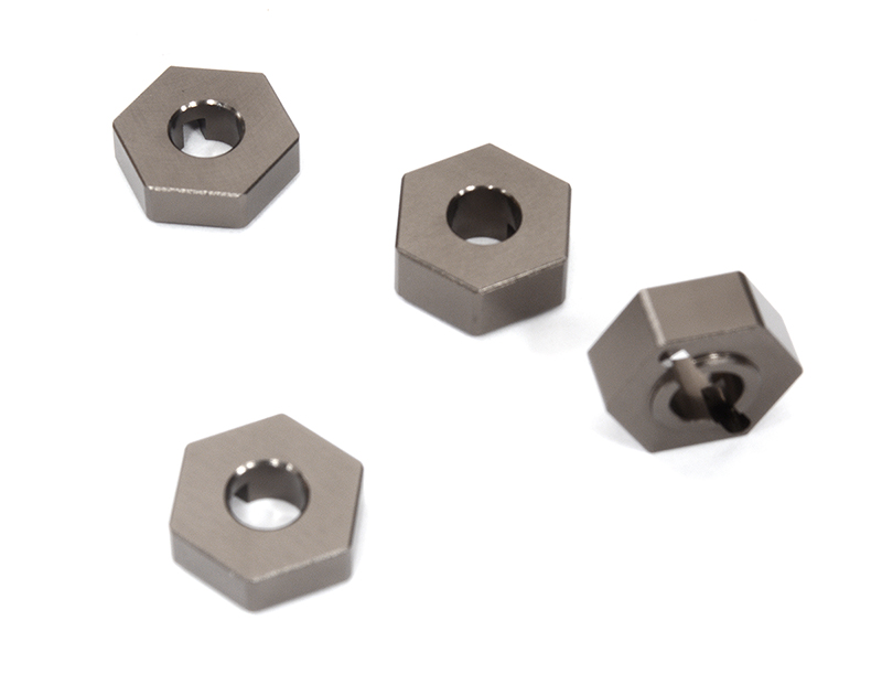C31939GREY Billet Machined 12mm Hex Wheel Adapters for Losi 1/10 2WD RTR 22S Drag, ST & SCT - Image 1