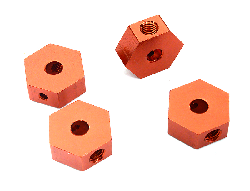 C31940RED Machined 17mm Hex Wheel Adapters for Losi 1/8 LMT & LMT 2.0 4WD Monster Truck - Image 1