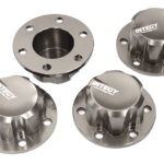 Billet Machined Grey Alloy Wheel Hub Caps for Axial SCX6 Crawler 45001