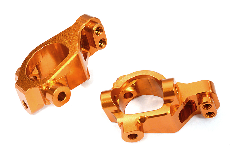 C31946ORANGE Alloy Machined Caster Blocks for Losi 1/10 2WD RTR 22S Drag, ST & SCT - Image 1