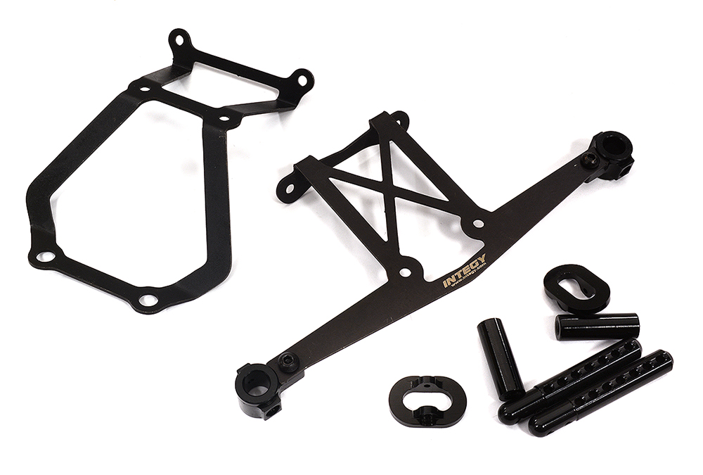 C31962BLACK Metal Alloy Front Bumper Brace & Body Mount Set for Losi 1/10 22S Drag - Image 1
