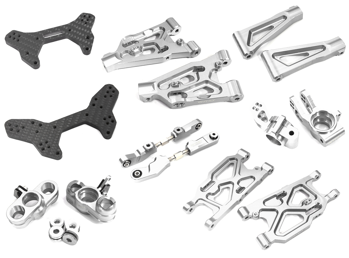 C32000SILVER Billet Machined Suspension Conversion Kit for Arrma 1/7 Limitless All-Road - Image 1