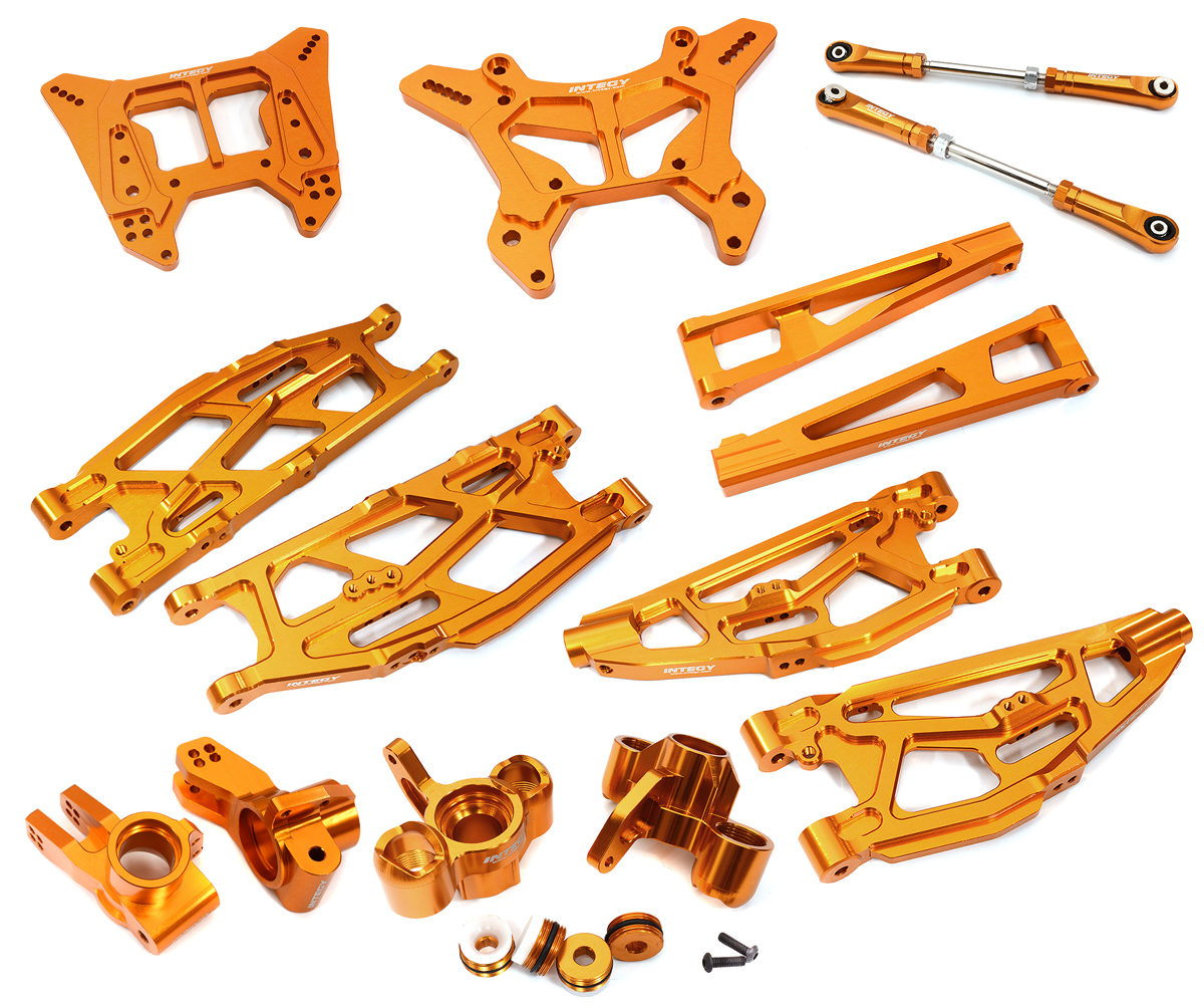 C32001ORANGE Billet Machined Suspension Conversion Kit for Arrma 1/8 Kraton 6S BLX V5 - Image 1