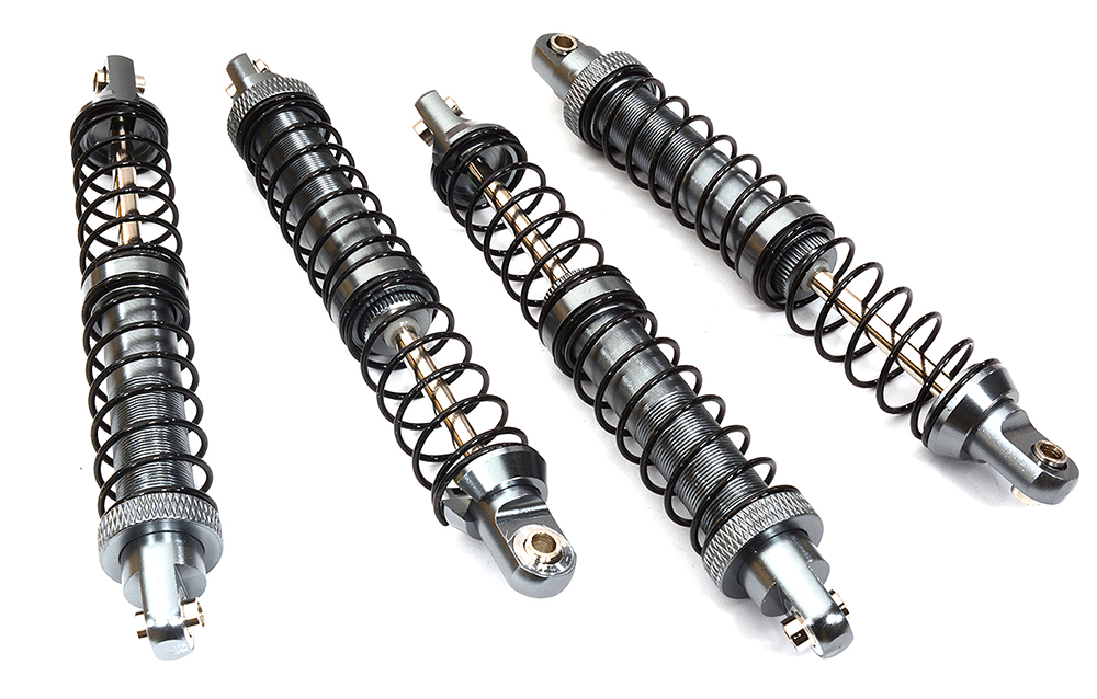 C32094GUN Alloy Machined 70mm Shocks for 1/10 Scale RC Model Car & Truck - Image 1