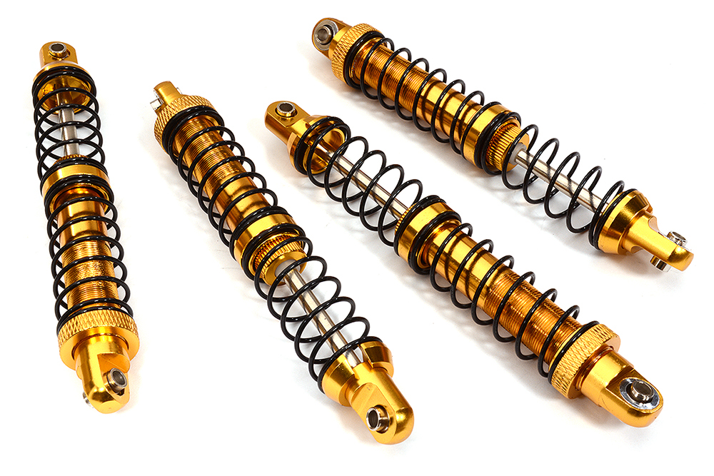 C32096GOLD Alloy Machined 90mm Shocks for 1/10 Scale RC Model Car & Truck - Image 1