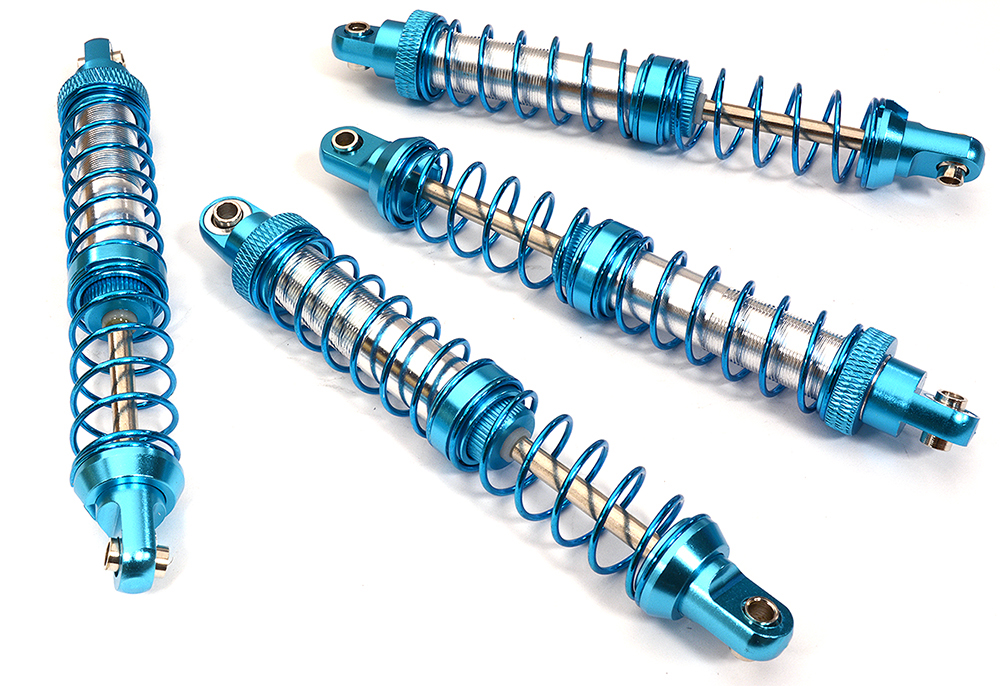 C32096LIGHTBLUE Alloy Machined 90mm Shocks for 1/10 Scale RC Model Car & Truck - Image 1