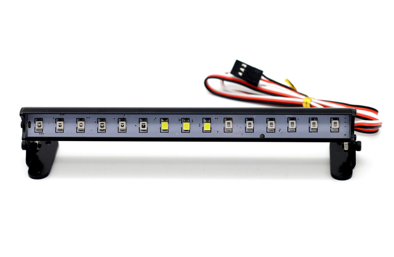C32145 Roof Top Police LED Light Bar 143x35mm w/ Multi Flash Modes for 1/10 Scale - Image 1