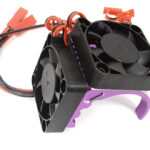 Purple Motor Heatsink 42mm Size with Cooling Fans for Most 1/8 & 1/7 Scale RC