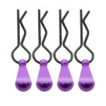Bent-Up Color Body Clips (4) for 1/8, 1/7 & 1/5 RC Cars & Trucks (LxW=34x12mm)