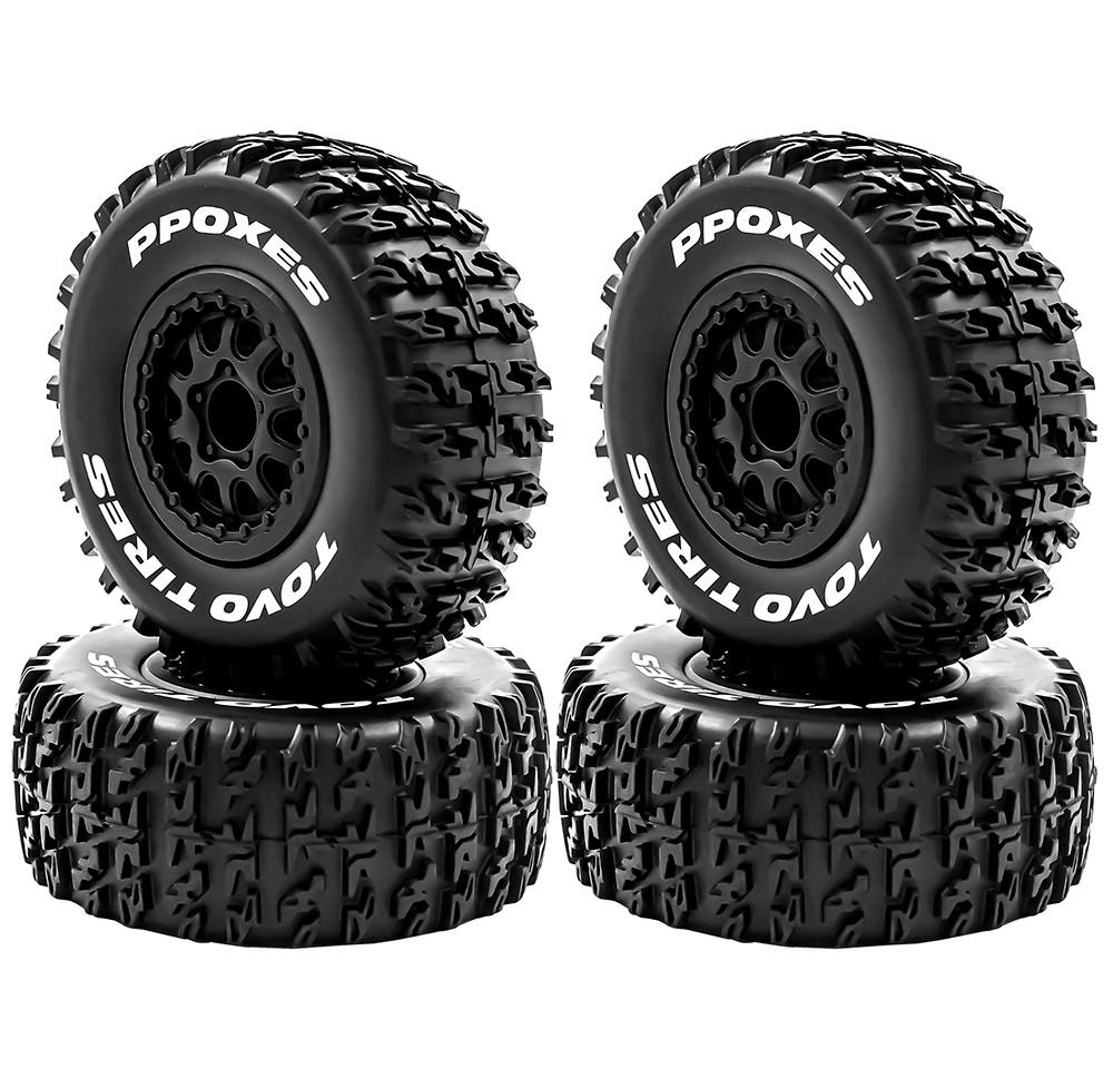 C32263 Short Course 2.2/3.0 Wheel for 12mm Hex & Tire Set (4) 1/10 Scale (O.D.=110mm) - Image 1