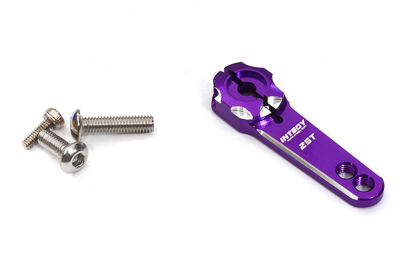 C32295PURPLE Purple Billet Machined Alloy 25T Servo Horn for Futaba Servos (r = 21.5, 25mm) - Image 1