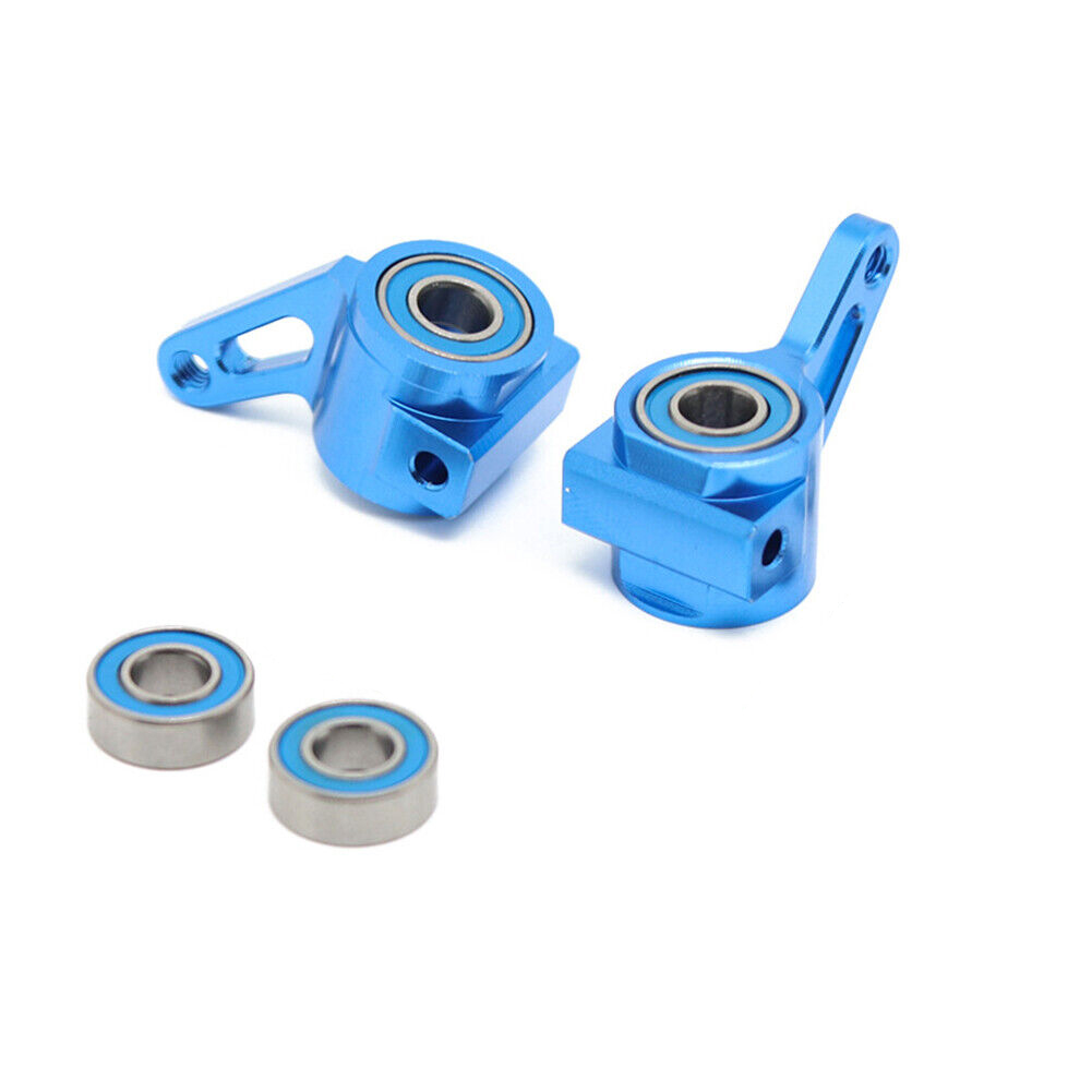 C32299BLUE Billet Machined Front Steering Blocks for Traxxas 1/10 Drag Slash 2WD 3736 - Image 1