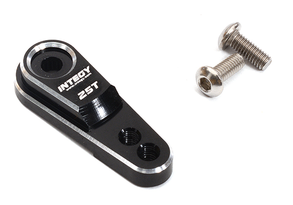 C32327BLACK Billet Machined Alloy Servo Horn 25T for Futaba Servo (r=18, 22mm) - Image 1